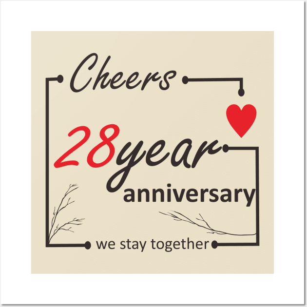 28 Year anniversary Wall Art by ezhar.v.b